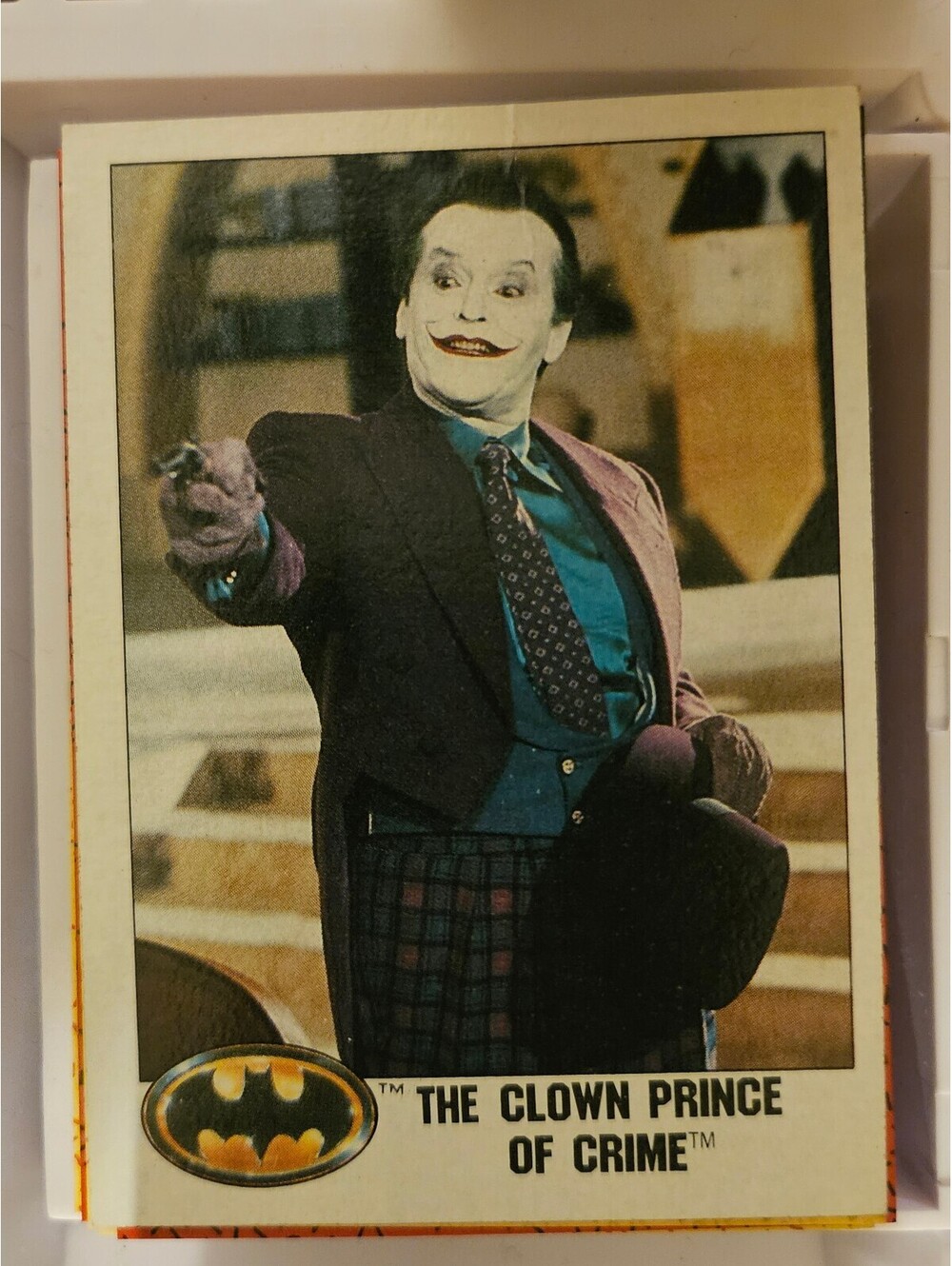 Batman 1989 The Joker Clown Prince of Crime Card #4DC Comics Jack Nicholson